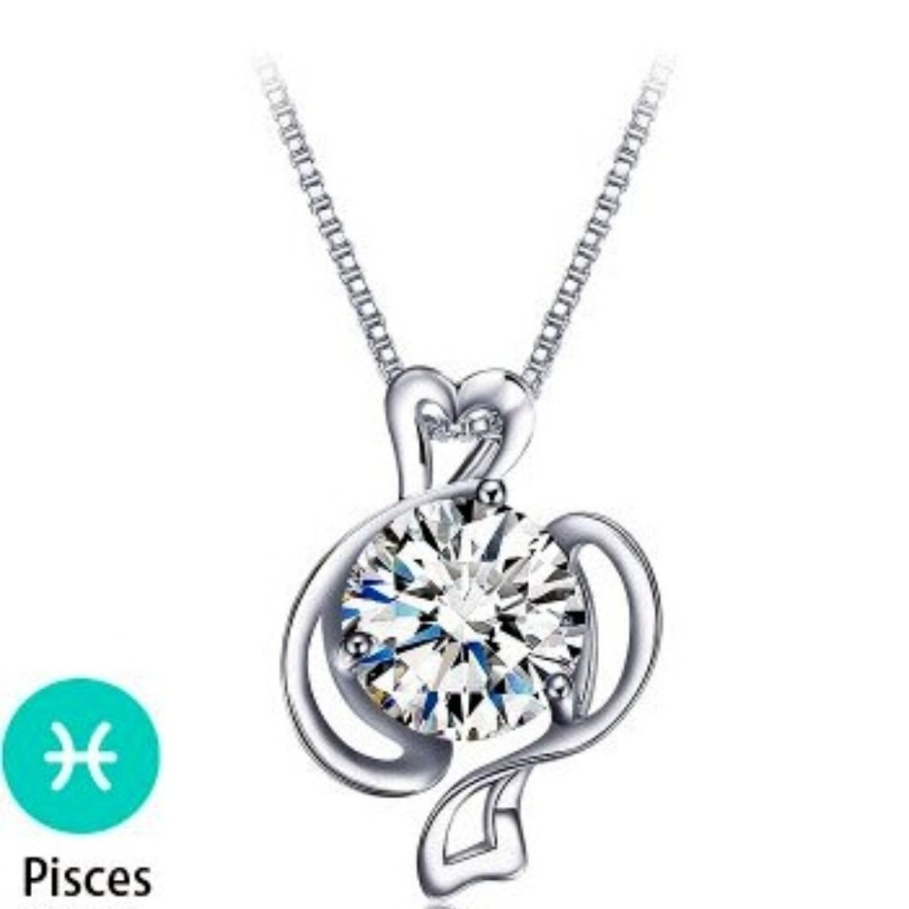 Zodiac Silver CZ  Necklace - Picture 15 of 15